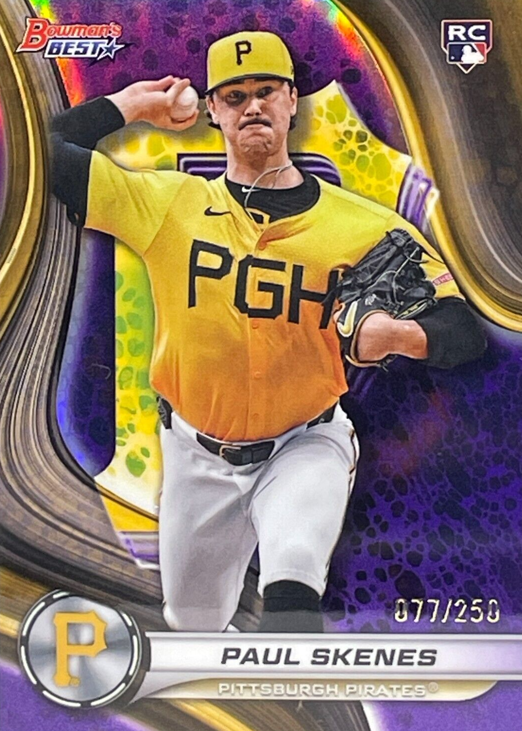 Paul Skenes 2024 Bowman's Best #53 Purple Refractor /250 Price