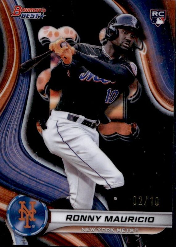 Ronny Mauricio 2024 Bowman's Best #41 Black Refractor /10 Rookie RAW