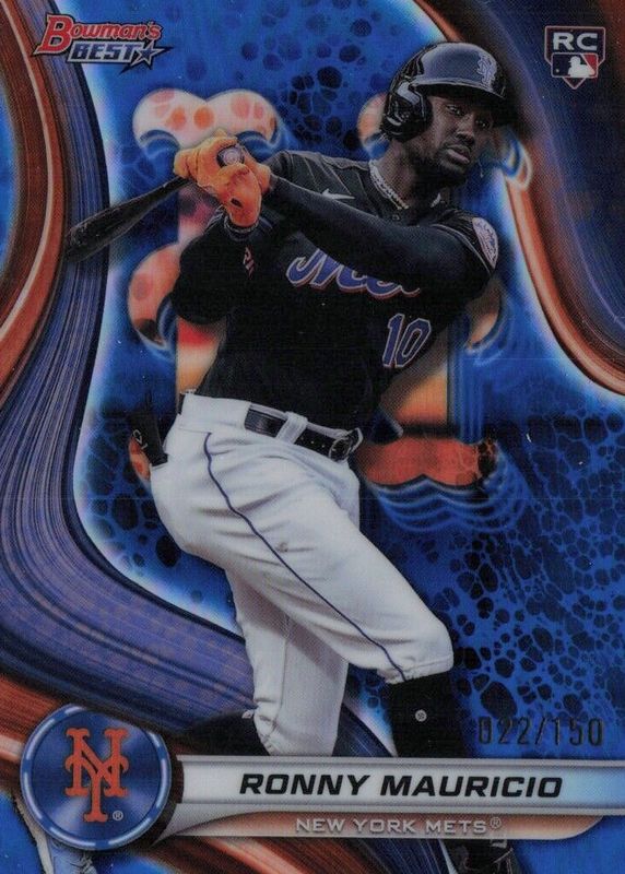 Ronny Mauricio 2024 Bowman's Best #41 Blue Refractor /150 Rookie RAW