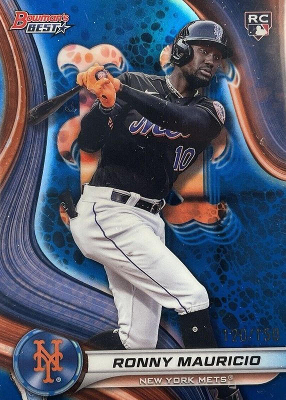 Ronny Mauricio 2024 Bowman's Best #41 Blue X-Fractor /150 Rookie RAW