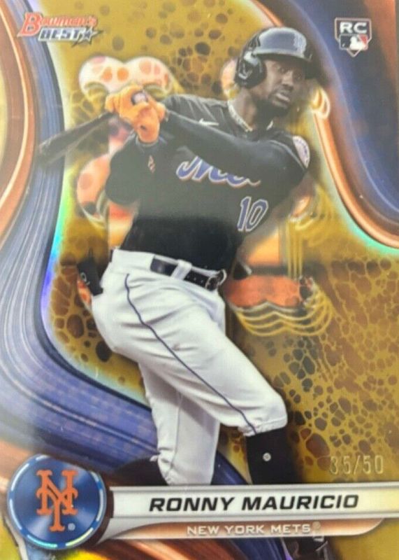 Ronny Mauricio 2024 Bowman's Best #41 Gold Refractor /50 Rookie RAW
