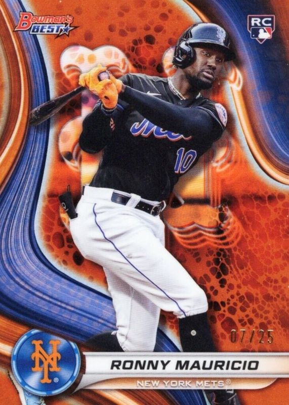 Ronny Mauricio 2024 Bowman's Best #41 Orange Refractor /25 Rookie RAW