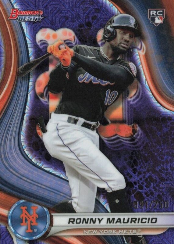 Ronny Mauricio 2024 Bowman's Best #41 Purple Mojo Refractor /250 Rookie RAW