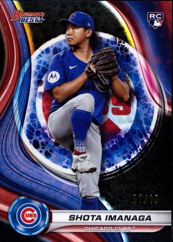 Shota Imanaga 2024 Bowman's Best #16 Black Refractor /10 Rookie RAW