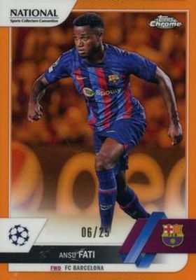 2022 Topps Chrome UEFA Club Competitions NSCC Exclusive #UEFA-9 Orange /25