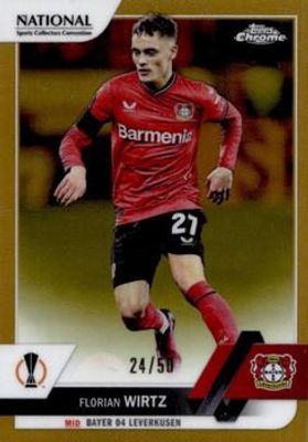 2022 Topps Chrome UEFA Club Competitions NSCC Exclusive #UEFA-3 Gold /50