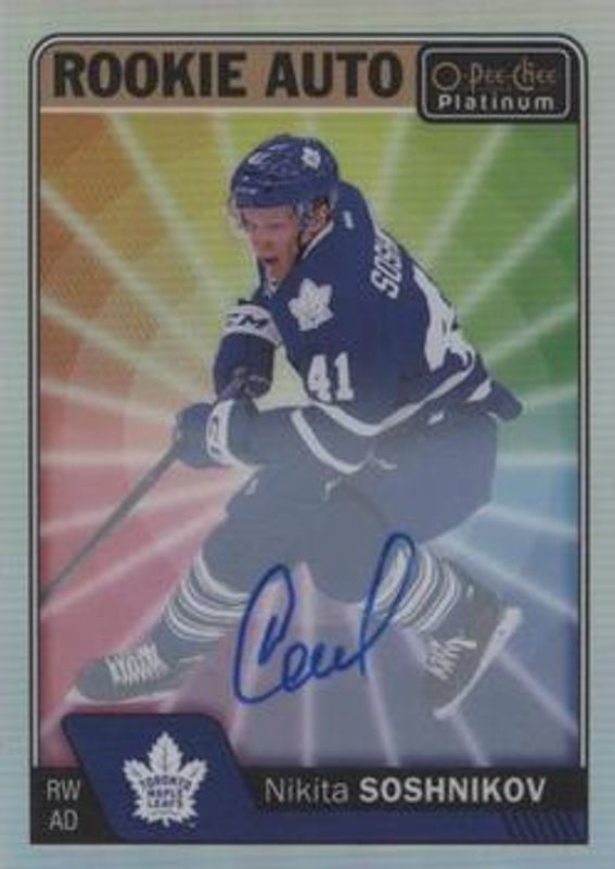 2016 O-Pee-Chee Platinum #R-NS Rookie Autographs Rainbow Color Wheel