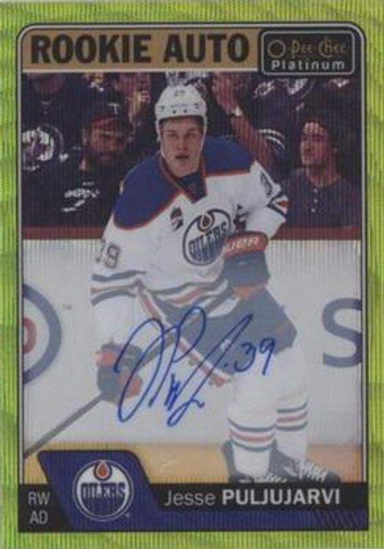 2016 O-Pee-Chee Platinum #R-JP Rookie Autographs Emerald Surge /10