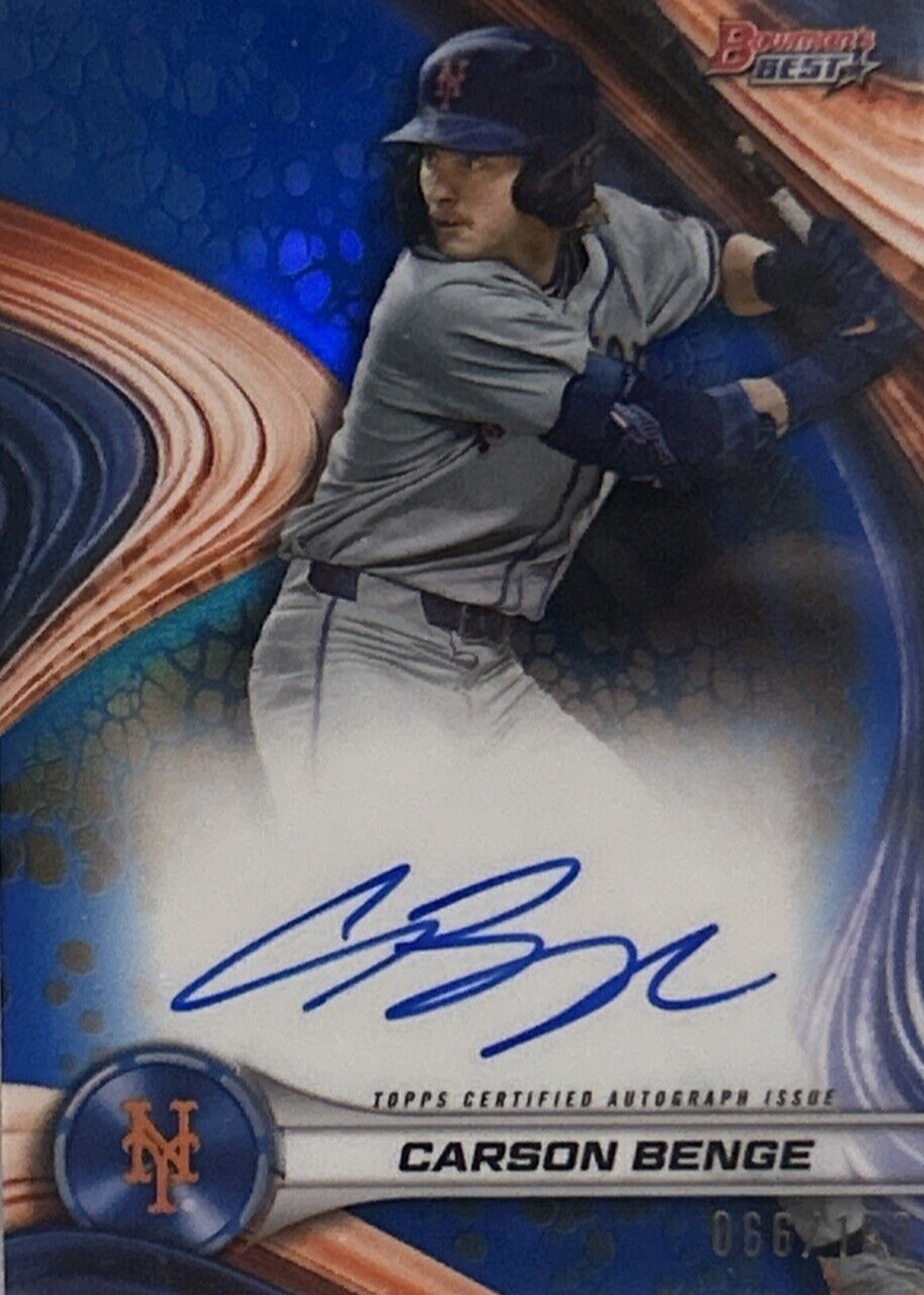 Carson Benge 2024 Bowman's Best #B24-CBE Best of 2024 Autographs - Blue ...