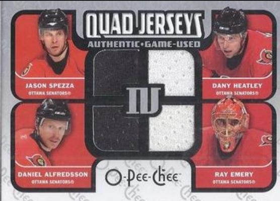 2007 O-Pee-Chee #QM-ASHE Quad Jerseys (Quad Materials)