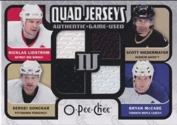 2007 O-Pee-Chee #QM-LNMG Quad Jerseys (Quad Materials)