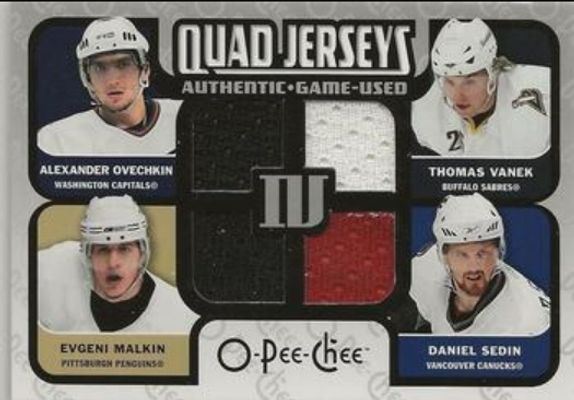 2007 O-Pee-Chee #QM-SOVM Quad Jerseys (Quad Materials)
