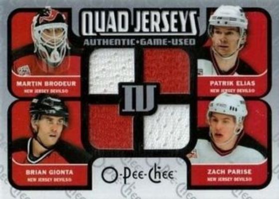 2007 O-Pee-Chee #QM-BEGP Quad Jerseys (Quad Materials)