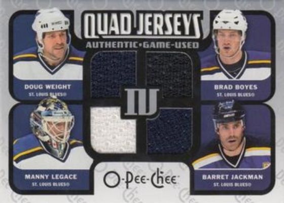 2007 O-Pee-Chee #QM-WJLB Quad Jerseys (Quad Materials)