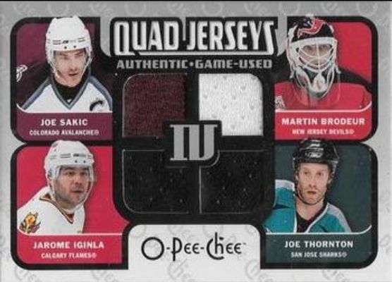 2007 O-Pee-Chee #QM-SBTI Quad Jerseys (Quad Materials)