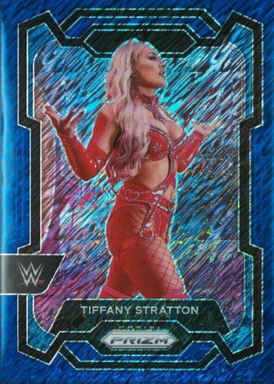 Tiffany Stratton 2024 Prizm WWE #115 Blue Shimmer /11 Price