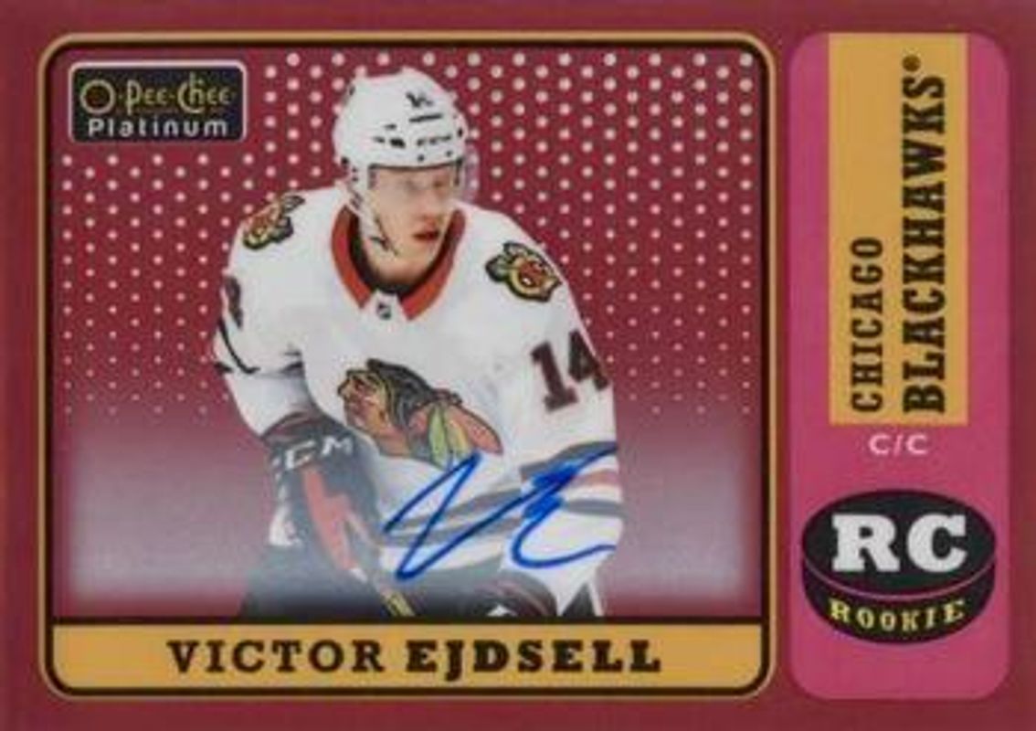 2018 O-Pee-Chee Platinum #R-72 Retro Rainbow Red Autographs