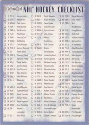 2000 O-Pee-Chee #1 Checklists Blue