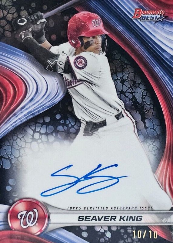 Seaver King 2024 Bowman's Best #B24-SK Best of 2024 Autographs - Black Refractor /10 RAW