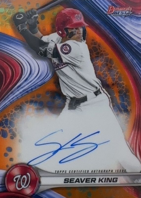 Seaver King 2024 Bowman's Best #B24-SK Best of 2024 Autographs - Orange Refractor /25 RAW