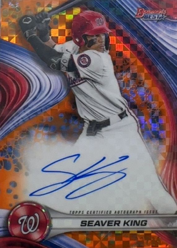 Seaver King 2024 Bowman's Best #B24-SK Best of 2024 Autographs - Orange X-Fractor /25 RAW