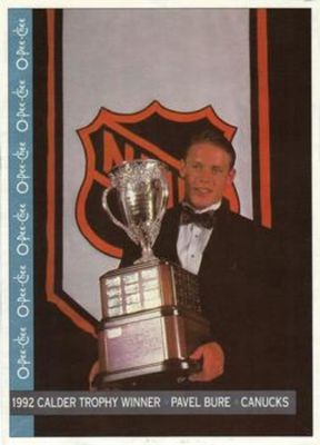 1992 O-Pee-Chee Trophy Winners Box Bottoms