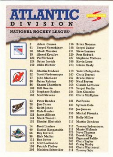 Atlantic Division 1995 Score #328 Base Price Guide - Sports Card Investor