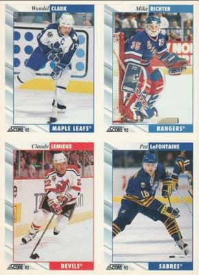 1992 Score #5-/-6-/-8-/-110 Sample Sheets