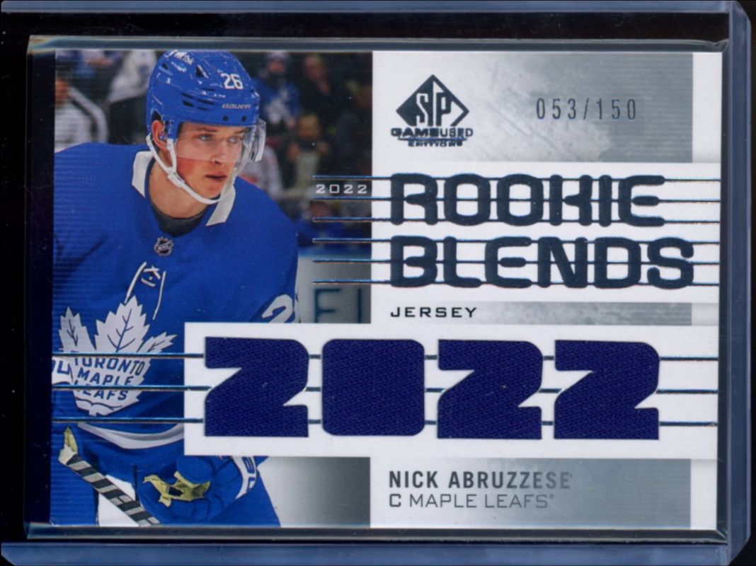 2022 SP Game Used #RB-NA Rookie Blends Jersey /150