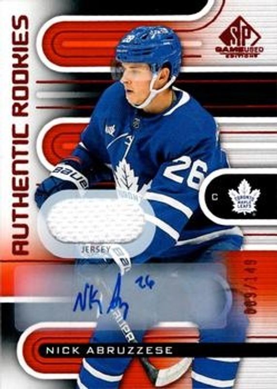 2022 SP Game Used #165 Red Auto Jersey /49