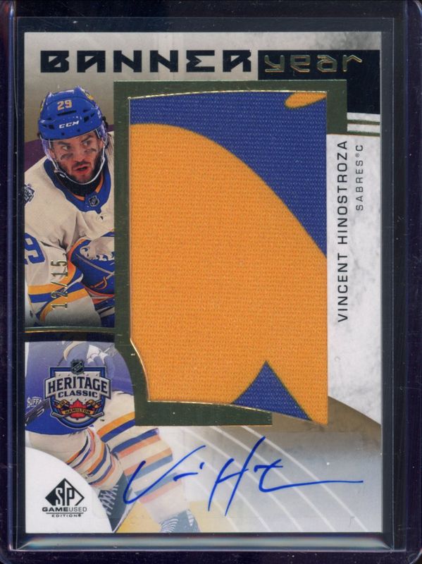 2022 SP Game Used #BYHC-VH 2022 NHL Heritage Classic Banner Year Relics Auto /5