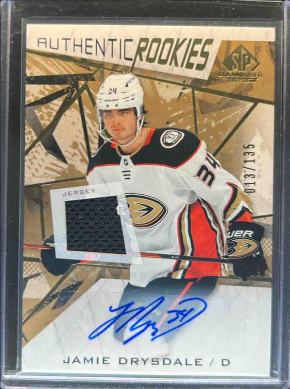 2021 SP Game Used #155 Gold Auto Jersey /99