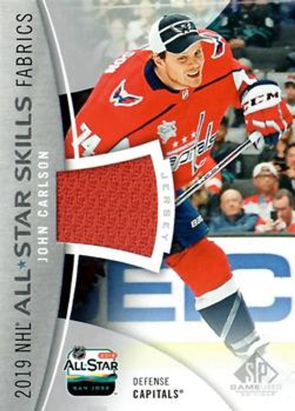 2019 SP Game Used #AS-JC 2019 NHL All Star Skills Fabric