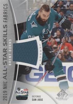 2019 SP Game Used #AS-BB 2019 NHL All Star Skills Fabric
