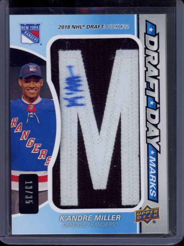 2021 SP Game Used #DDM-KM Draft Day Marks Rookies /35