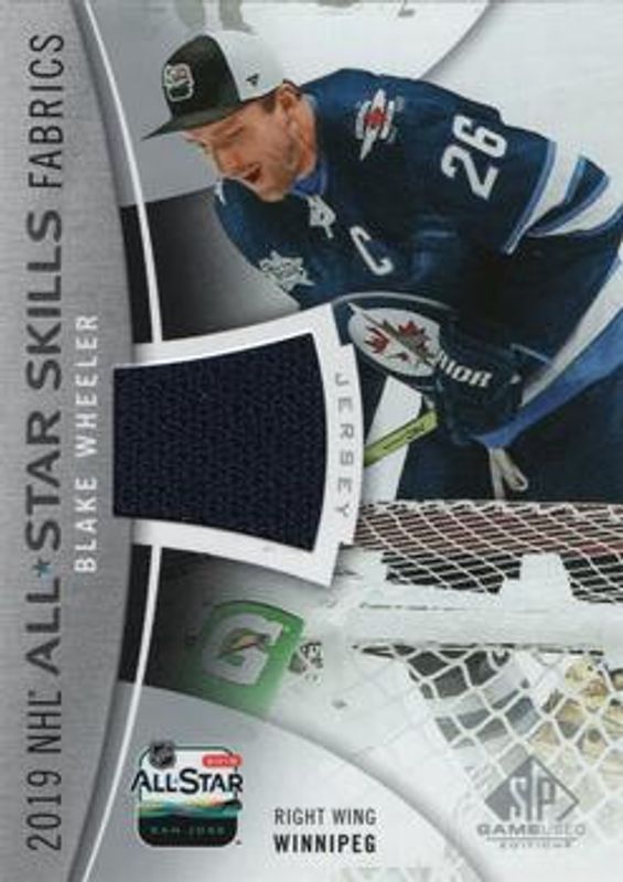 2019 SP Game Used #AS-BW 2019 NHL All Star Skills Fabric
