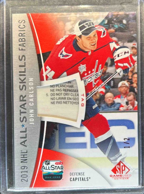 2019 SP Game Used #AS-JC 2019 NHL All Star Skills Fabric Tag /2