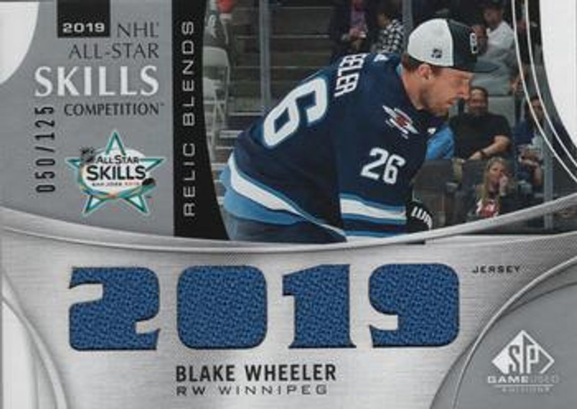 2019 SP Game Used #ASRB-BW 2019 NHL All Star Skills Relic Blends /125