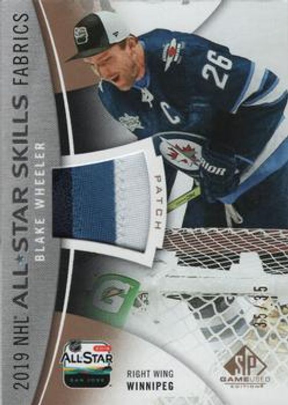 2019 SP Game Used #AS-BW 2019 NHL All Star Skills Fabric Patch /35