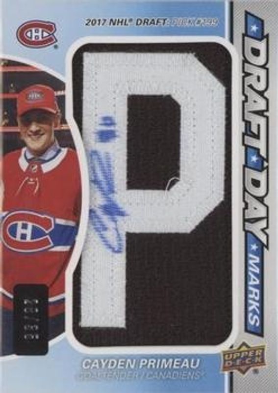 2020 SP Game Used #DDM-CP Draft Day Marks Rookies /35