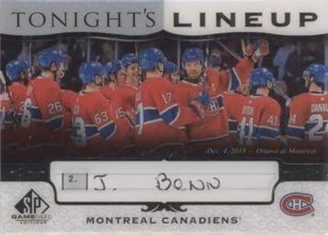 2019 SP Game Used #TL-MC1 Tonight's Lineup /11252018