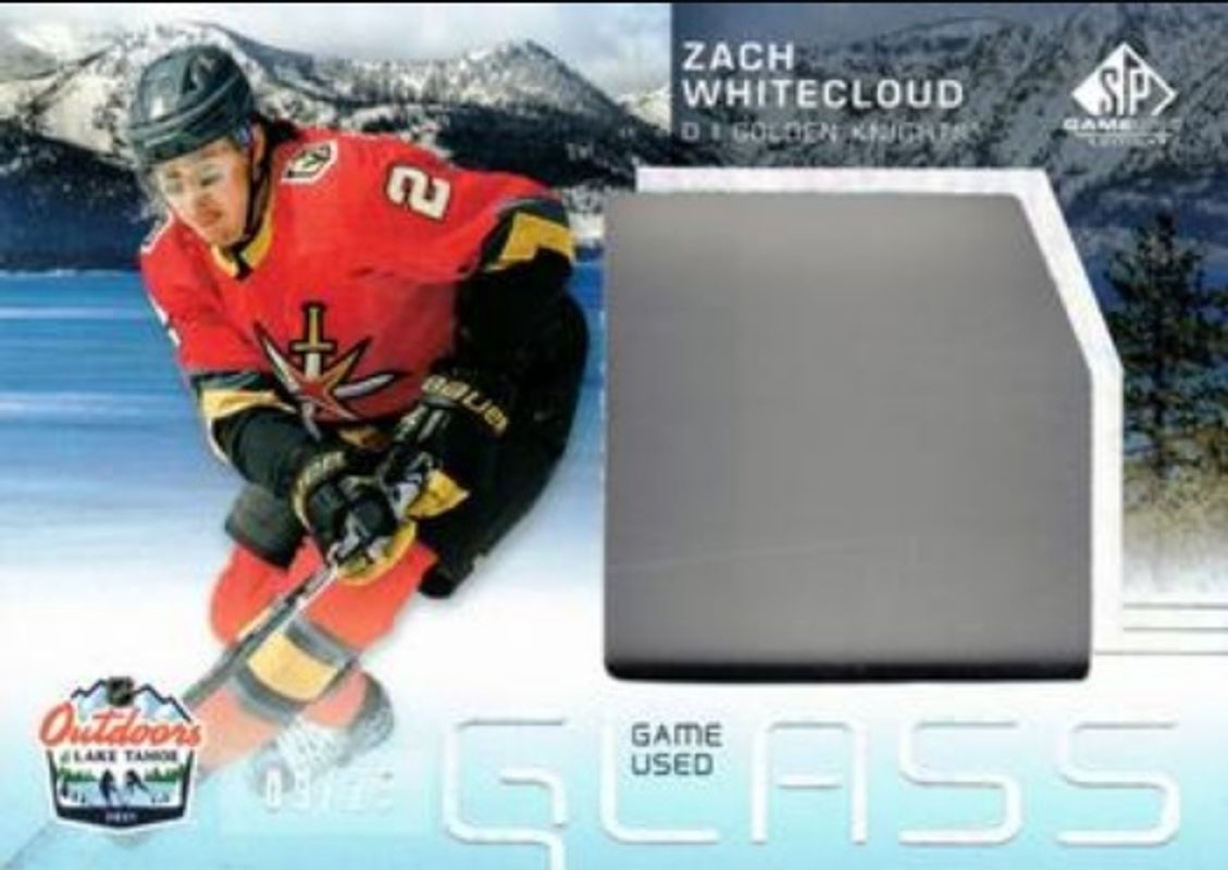 2021 SP Game Used #LT-ZW 2021 NHL Lake Tahoe Games Rink Glass Relics Sunset /25
