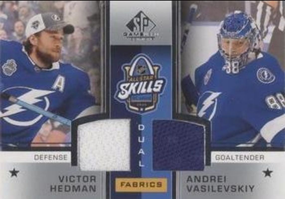 2020 SP Game Used #ASD-VH 2020 NHL All Star Skills Fabrics Dual