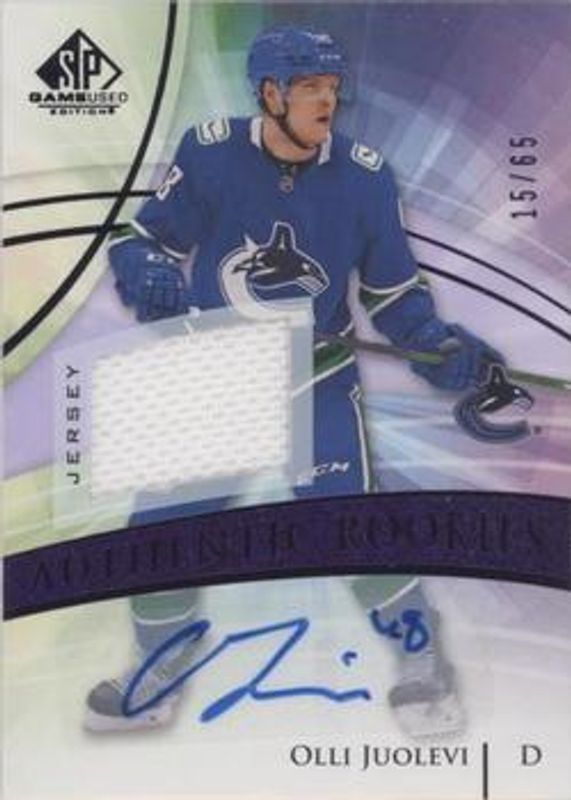 2020 SP Game Used #164 Purple Auto Jersey /65