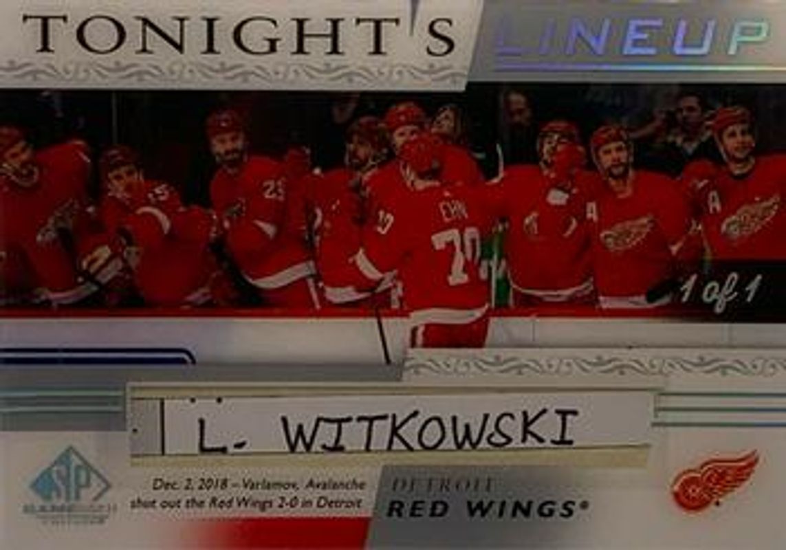 2020 SP Game Used #TL-DET Tonight's Lineup /1