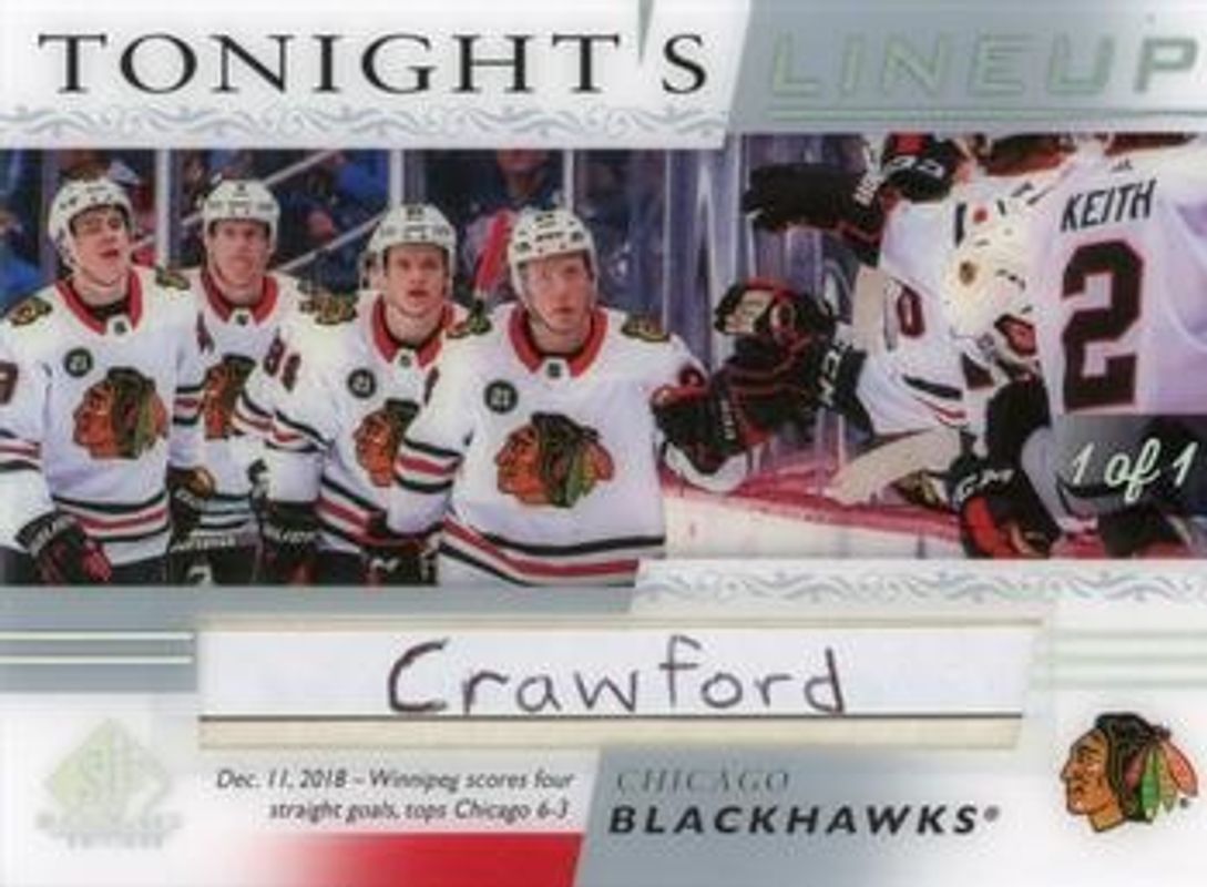 2020 SP Game Used #TL-CHI Tonight's Lineup /1