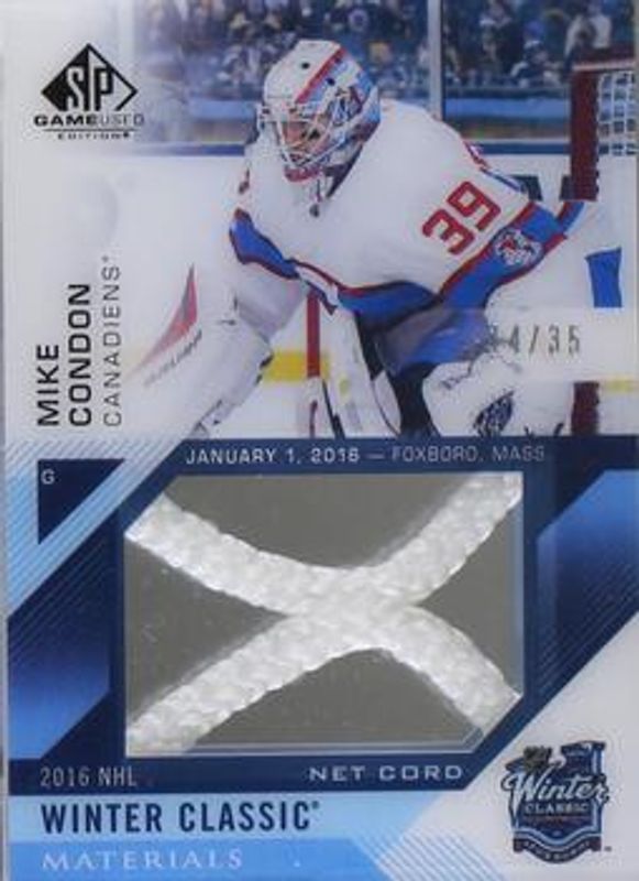2016 SP Game Used #WCNC-MC 2016 Winter Classic Material Net Cord /35