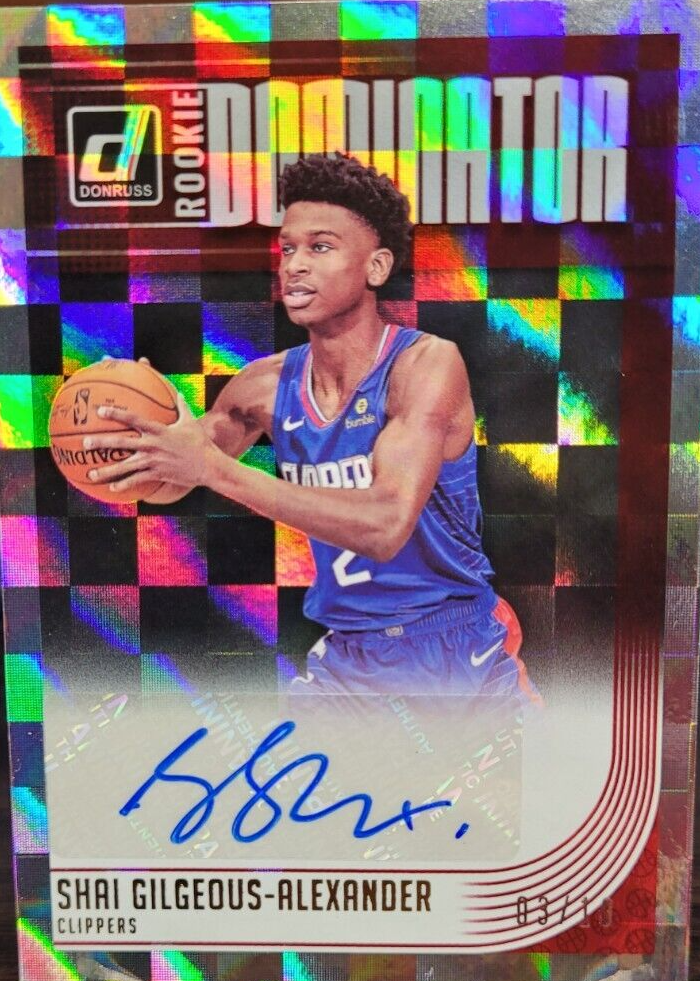 Shai Gilgeous-Alexander 2018 Donruss #RD-SGA Rookie Dominator ...