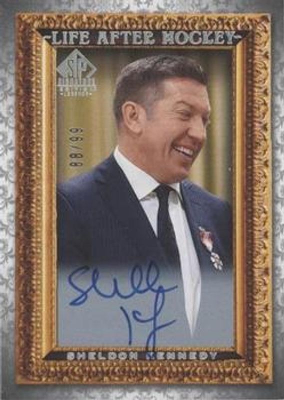 2020 SP Signature Edition Legends #LA-10 Life After Hockey Silver Spectrum Foil Autographs /99