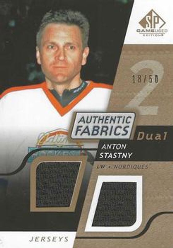 2008 SP Game Used #AF-AS Authentic Fabrics Dual - Gold /50